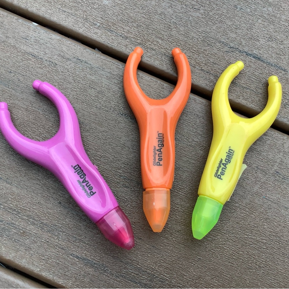 PenAgain Highlighter Set - Pink, Orange, Yellow